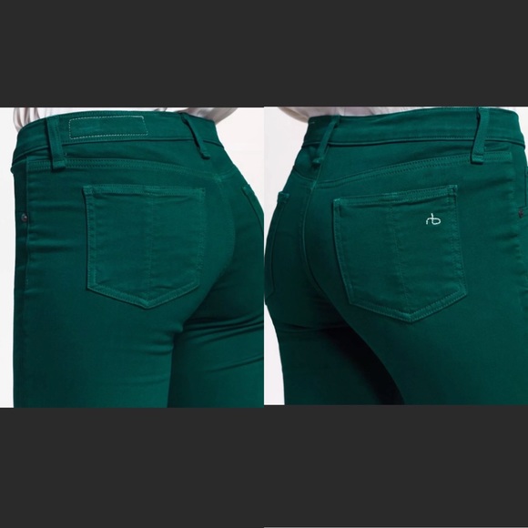 Rag and Bone/Jean Leggings in Green Forest - Picture 7 of 8